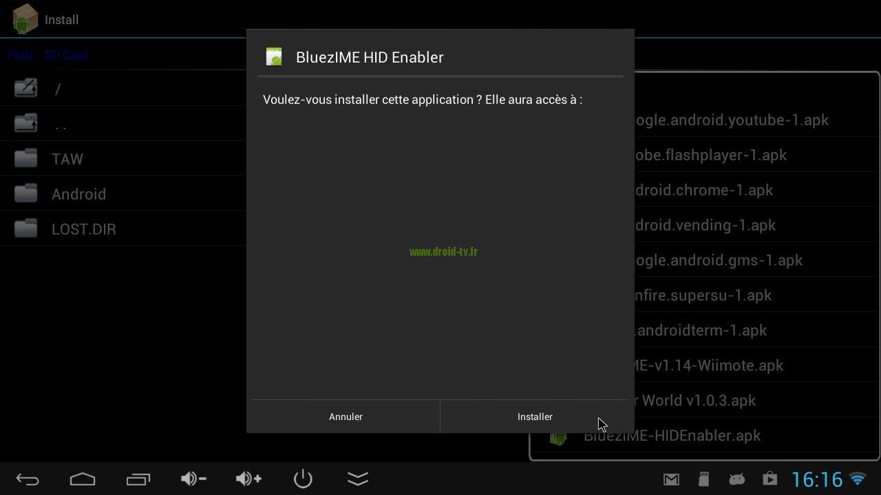 APK installer Bluez IME HID Enabler