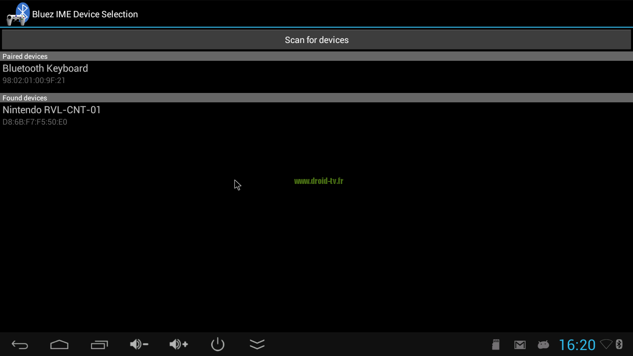 Recherche Wiimote Bluez IME v1.17
