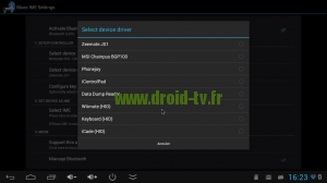 Bluez IME v1.17 selection driver Wiimote
