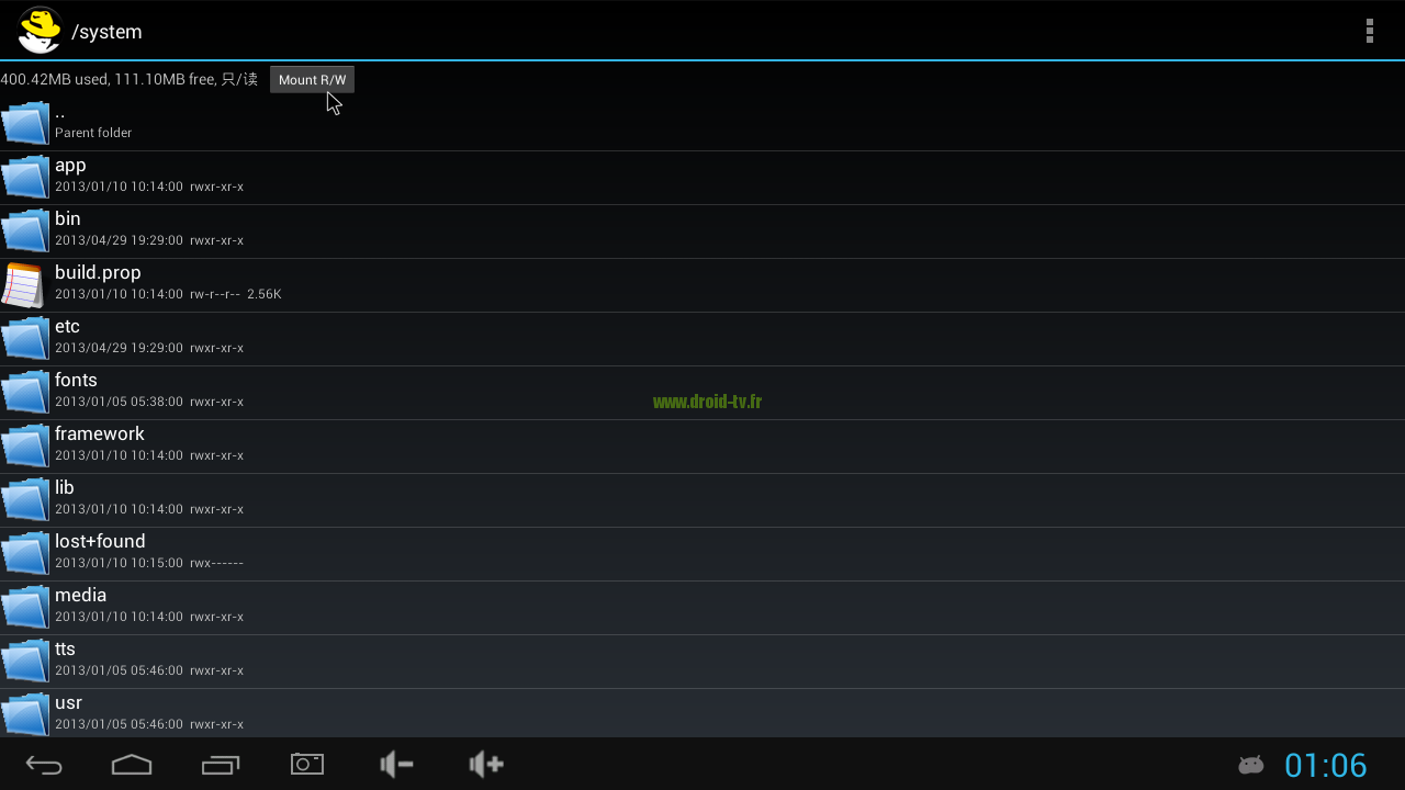 Mount R/W Root Explorer