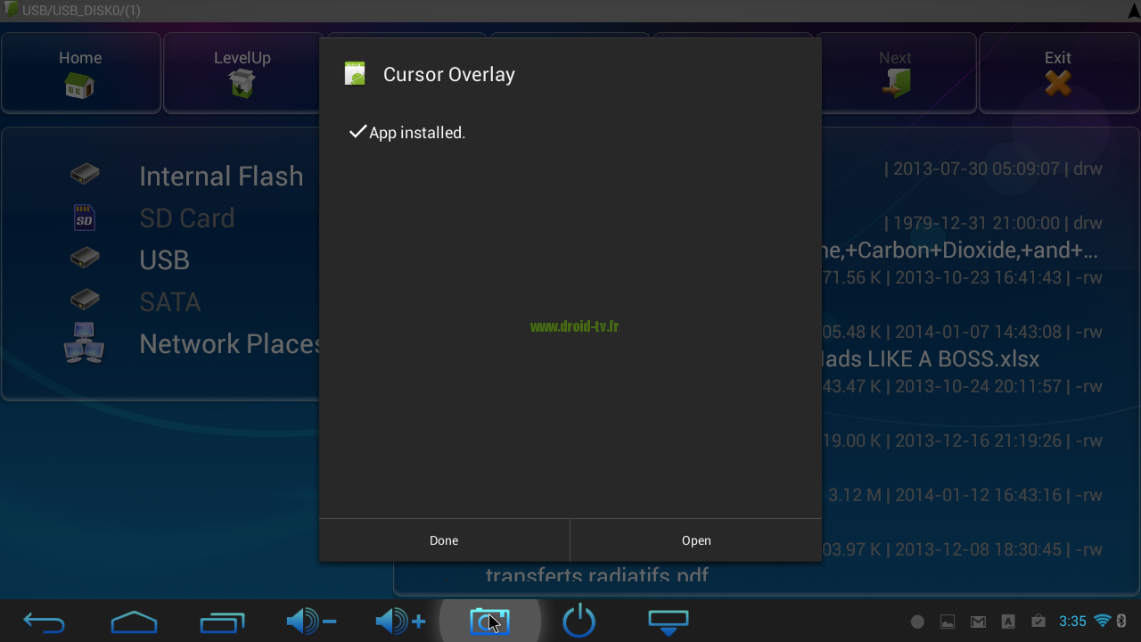 Lancer Cursor Overlay Droid-TV.Fr