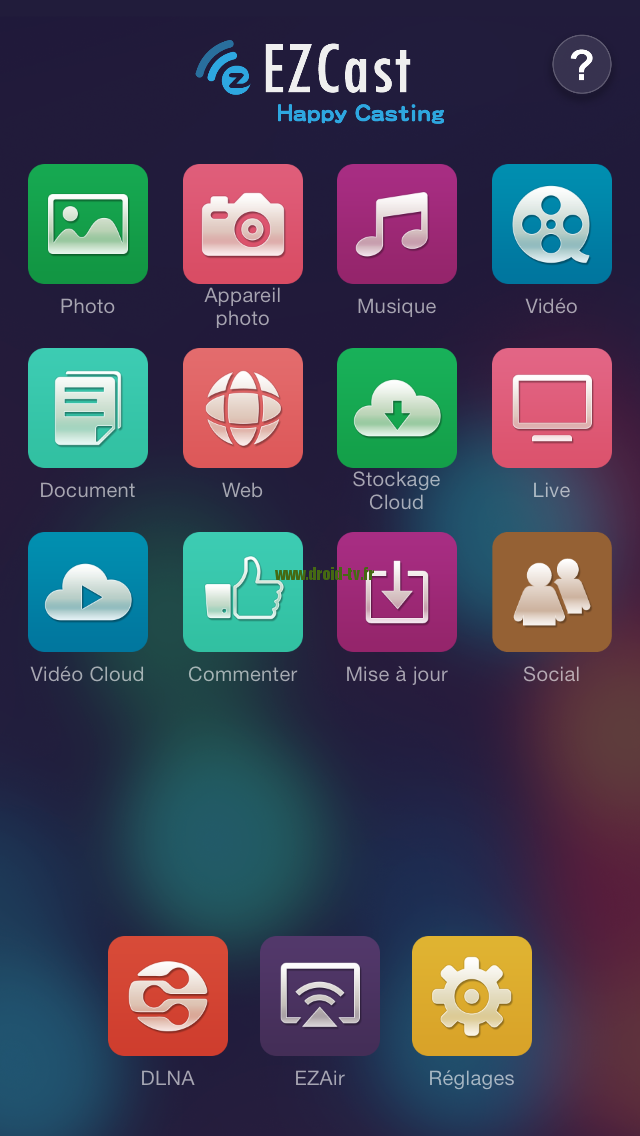 EZcast choix setting Droid-TV.fr