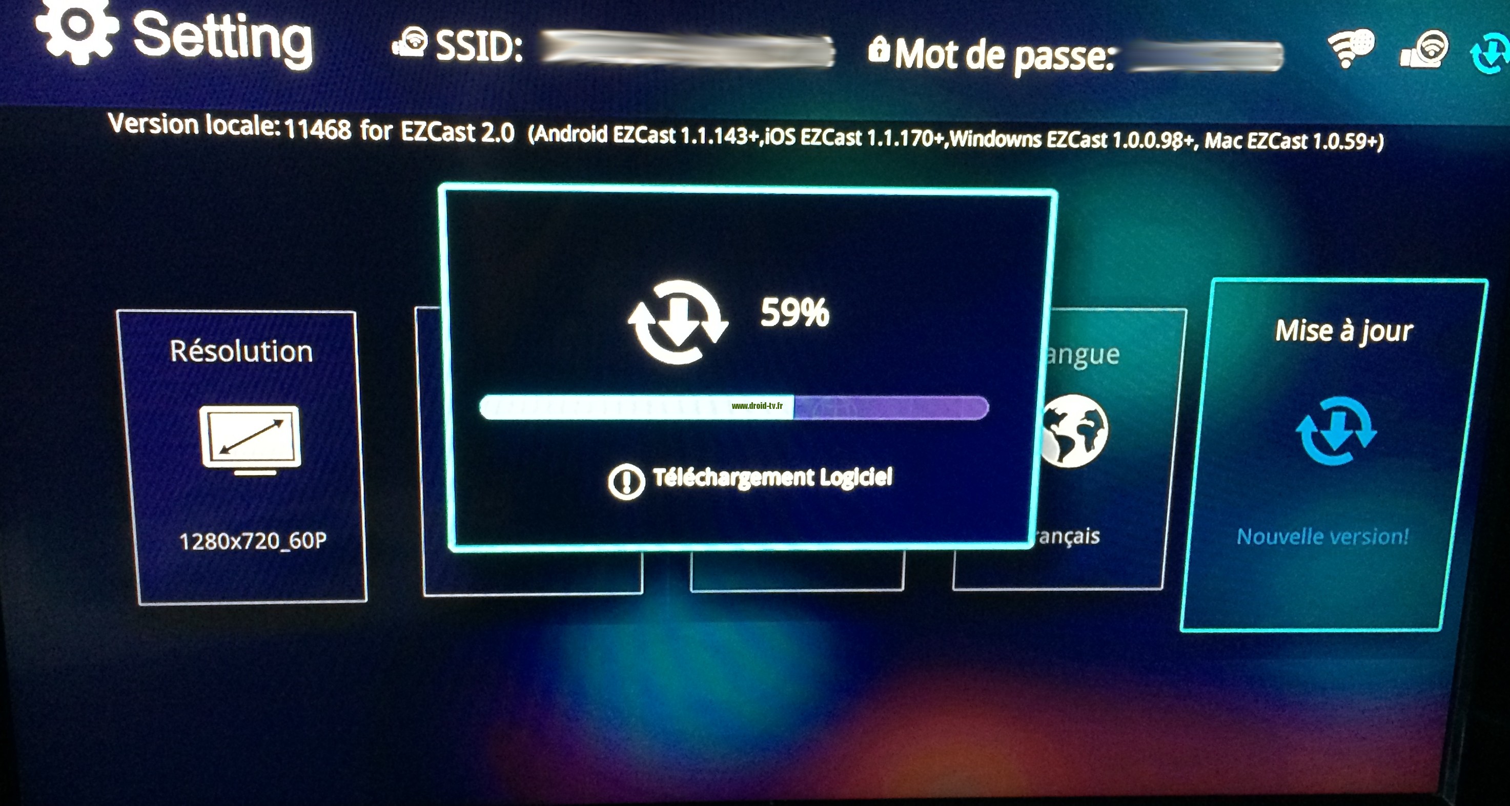 EZcast mise à jour Droid-TV.fr