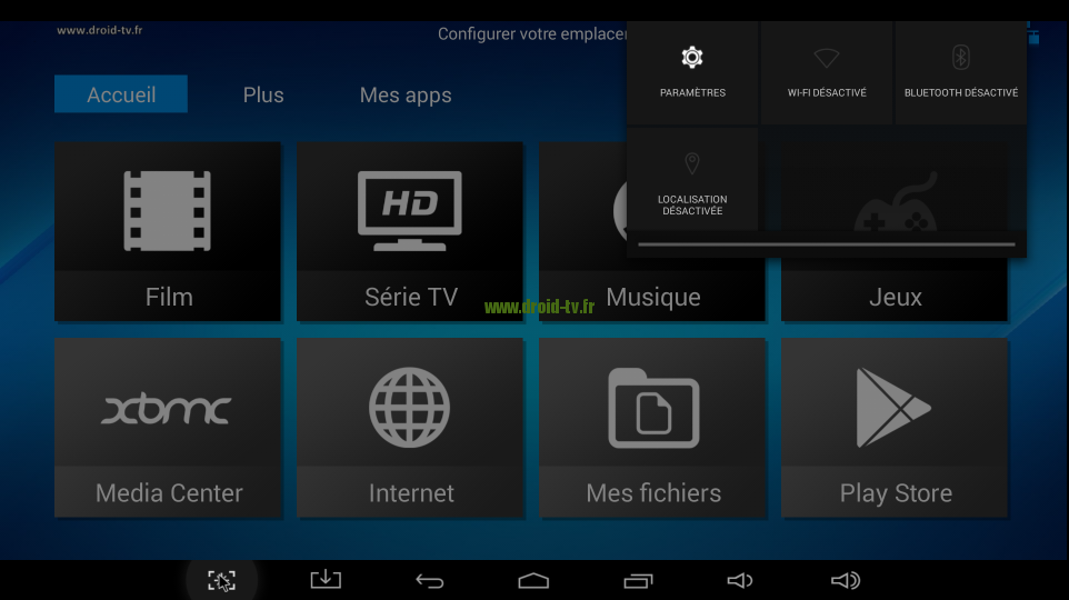 Accès Bluetooth box Android M8 Droid-TV.fr