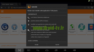 Installation Aptoide Android Droid-TV.fr