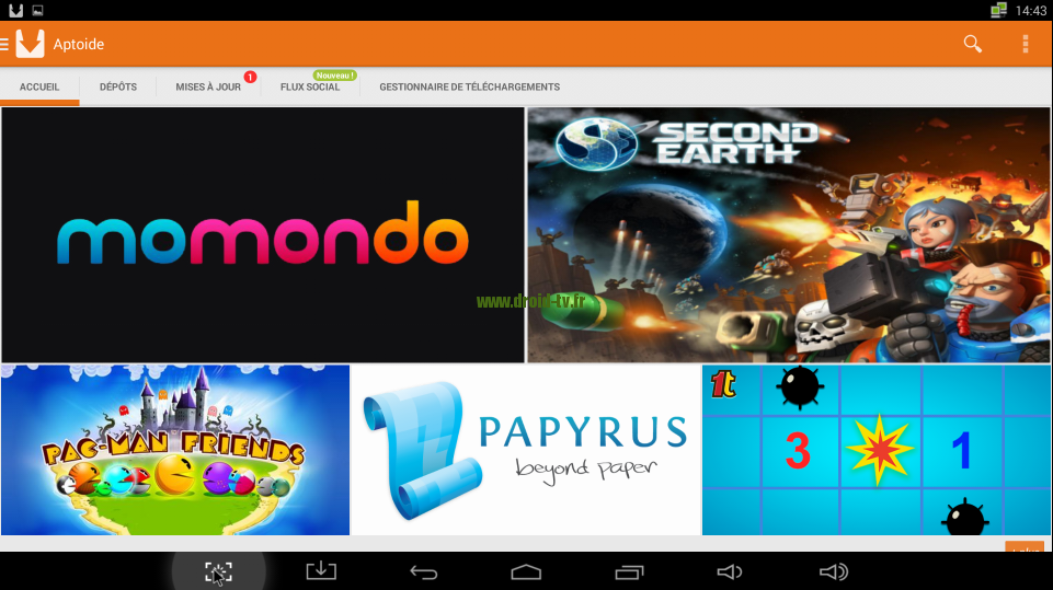 Lancement Aptoide Android Droid-TV.fr