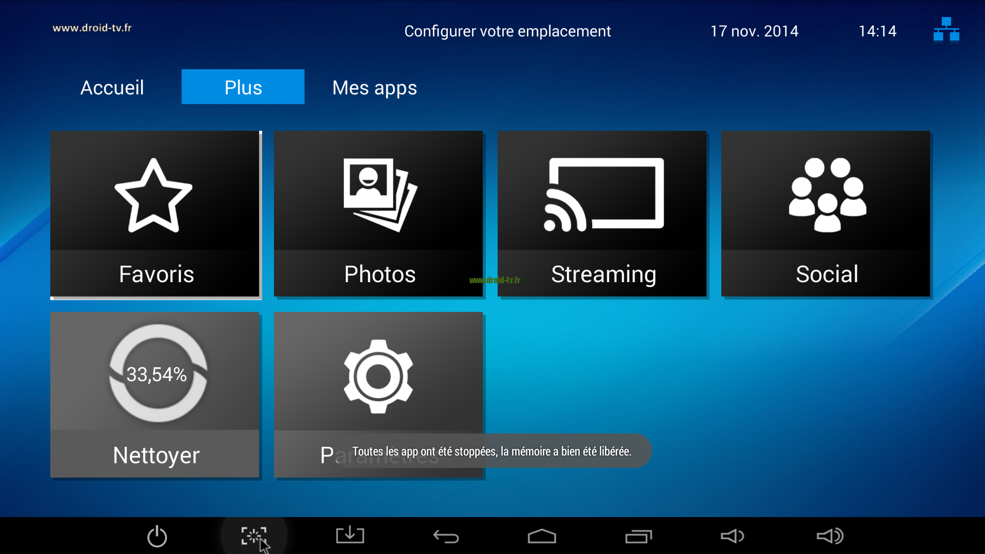 Accès Paramètres box Android M8 Droid-TV.fr
