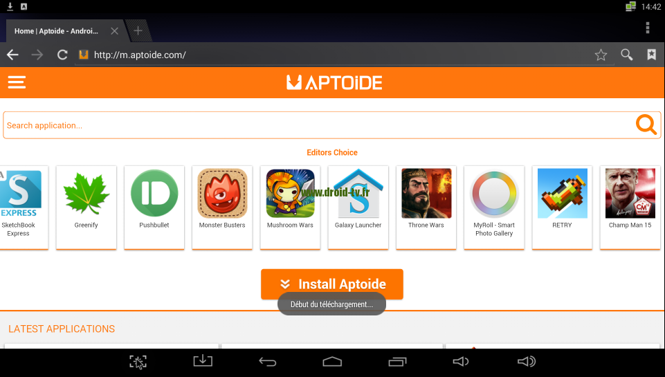 Telechargement Aptoide Android Droid-TV.fr