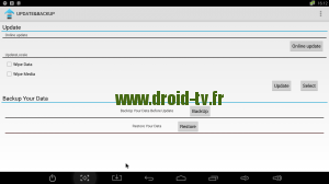 Application UPDATE&BACKUP Droid-TV.fr