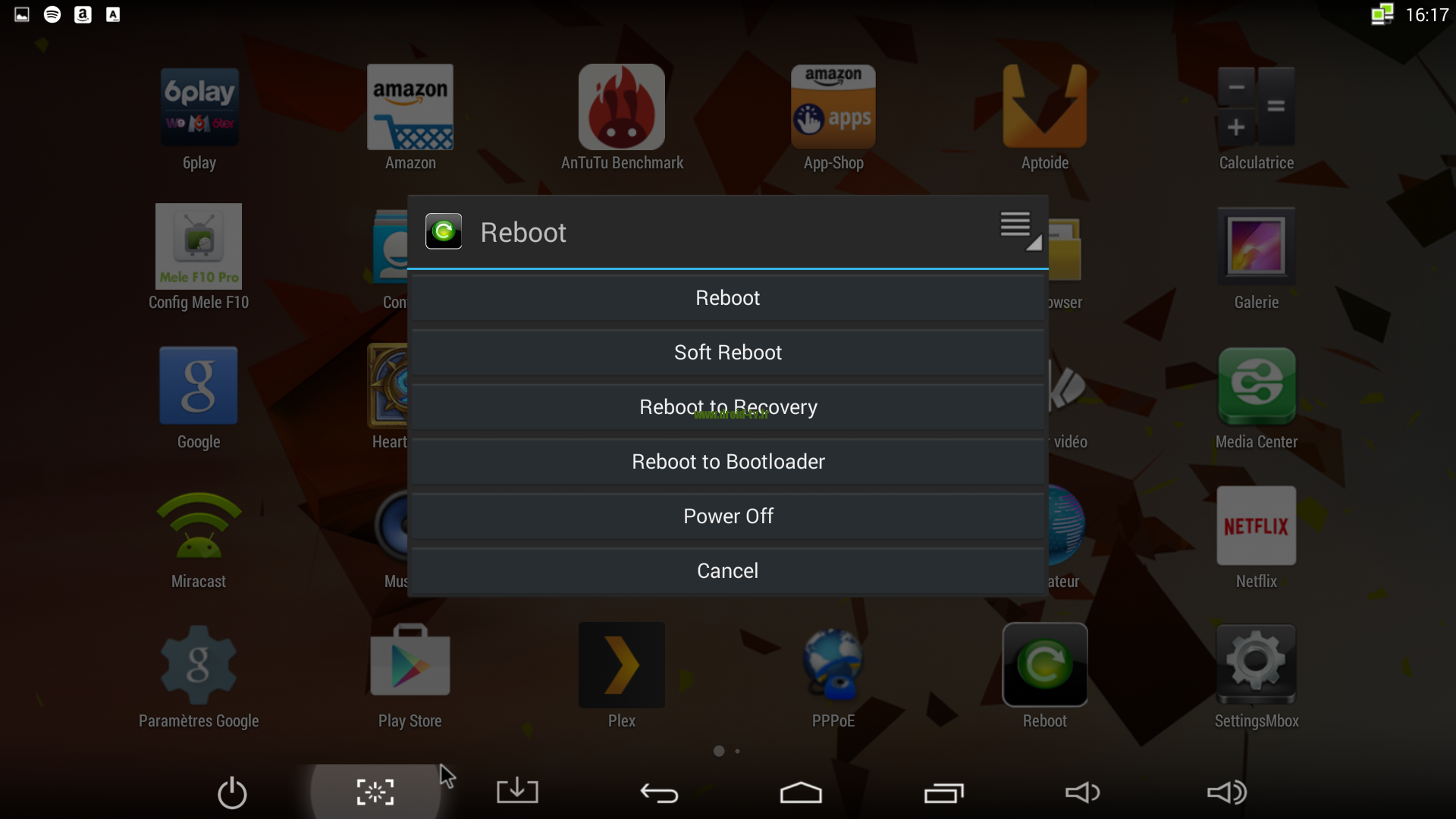 Application Reboot Droid-TV.fr