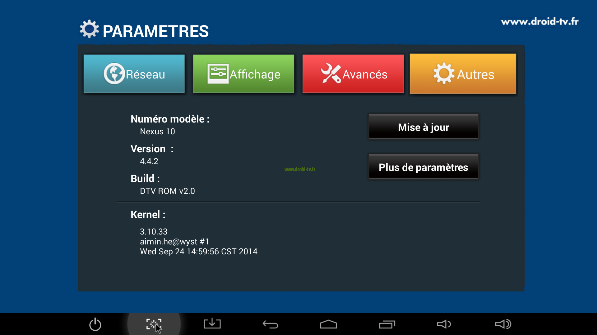 Visualiser version Android Droid-TV.fr