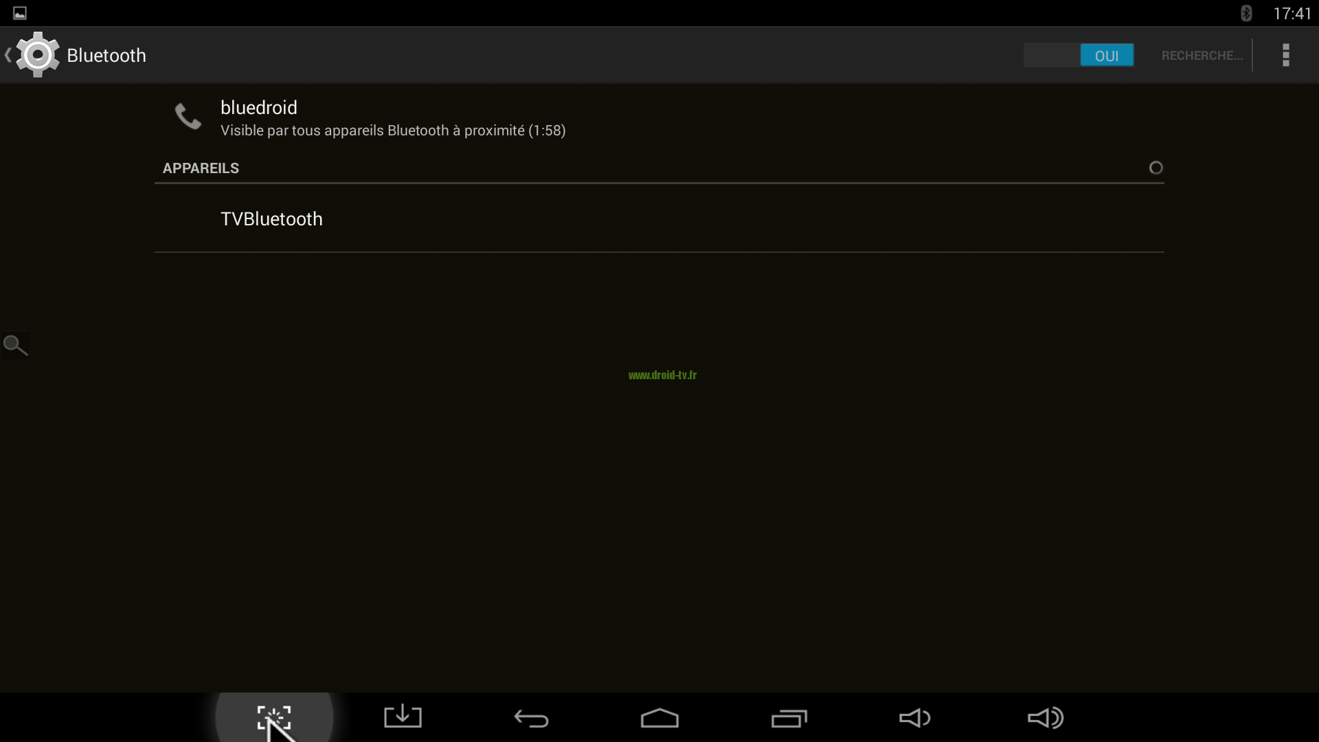 Activation Bluetooth Android Droid-TV.fr