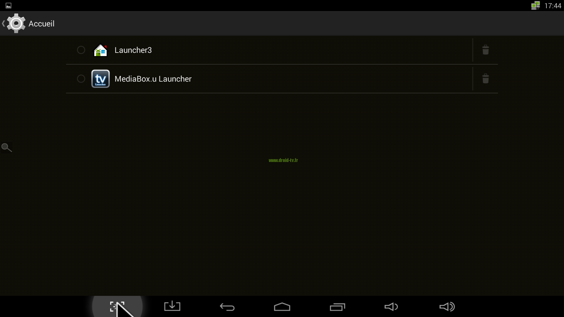 Choix tableau de bord Android Droid-TV.fr