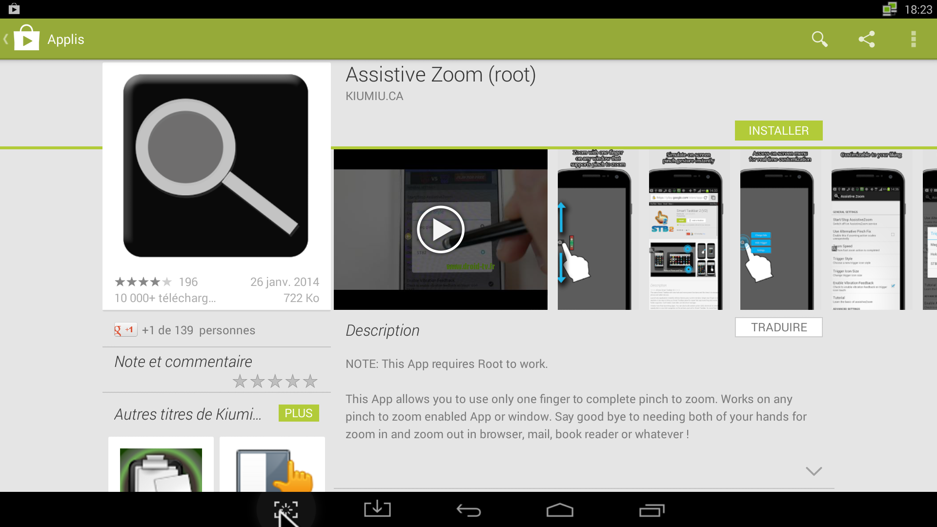 Assistive Zoom pour Android par Droid-TV.fr