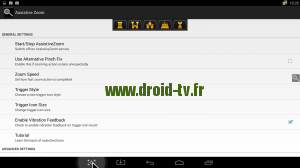 Menu configuration Alternative Zoom Droid-TV.fr