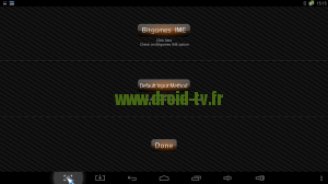 Menu mode de saisie IPEGA Game Center Droid-TV.fr