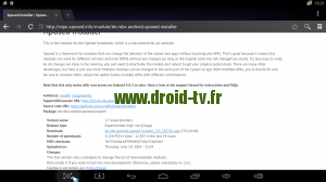 Accès Xposed Droid-TV.fr