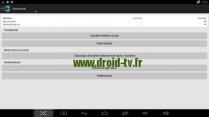 Installer cadre Xposed Droid-TV.fr