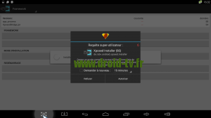 Cadre de ROOT Accès Xposed Droid-TV.fr
