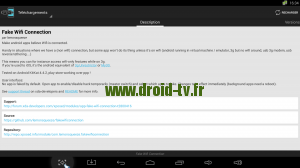 Fake WiFi connection pour framework Xposed Droid-TV.fr