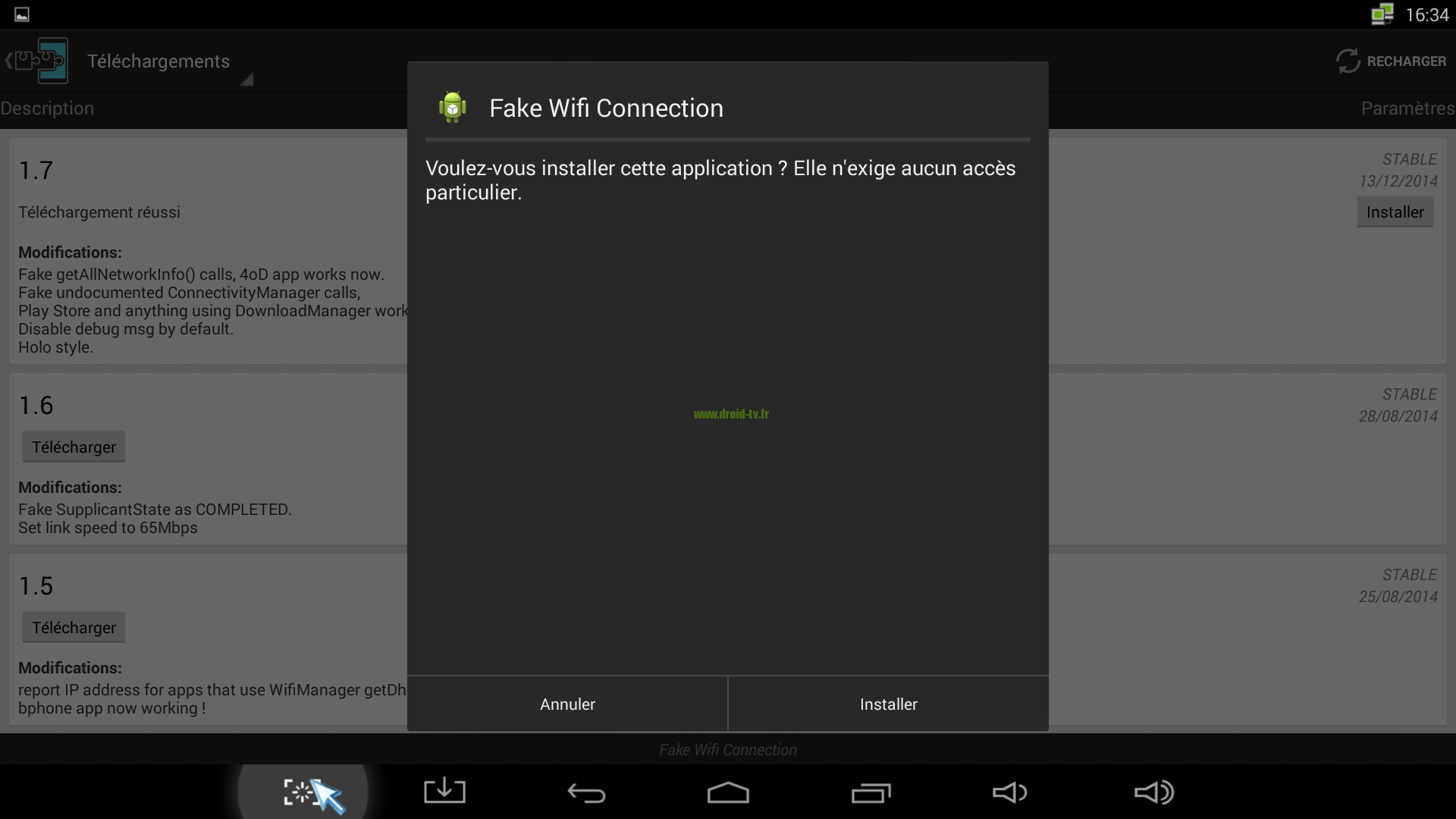Installer Fake Wifi Connection framework Xposed Droid-TV.fr
