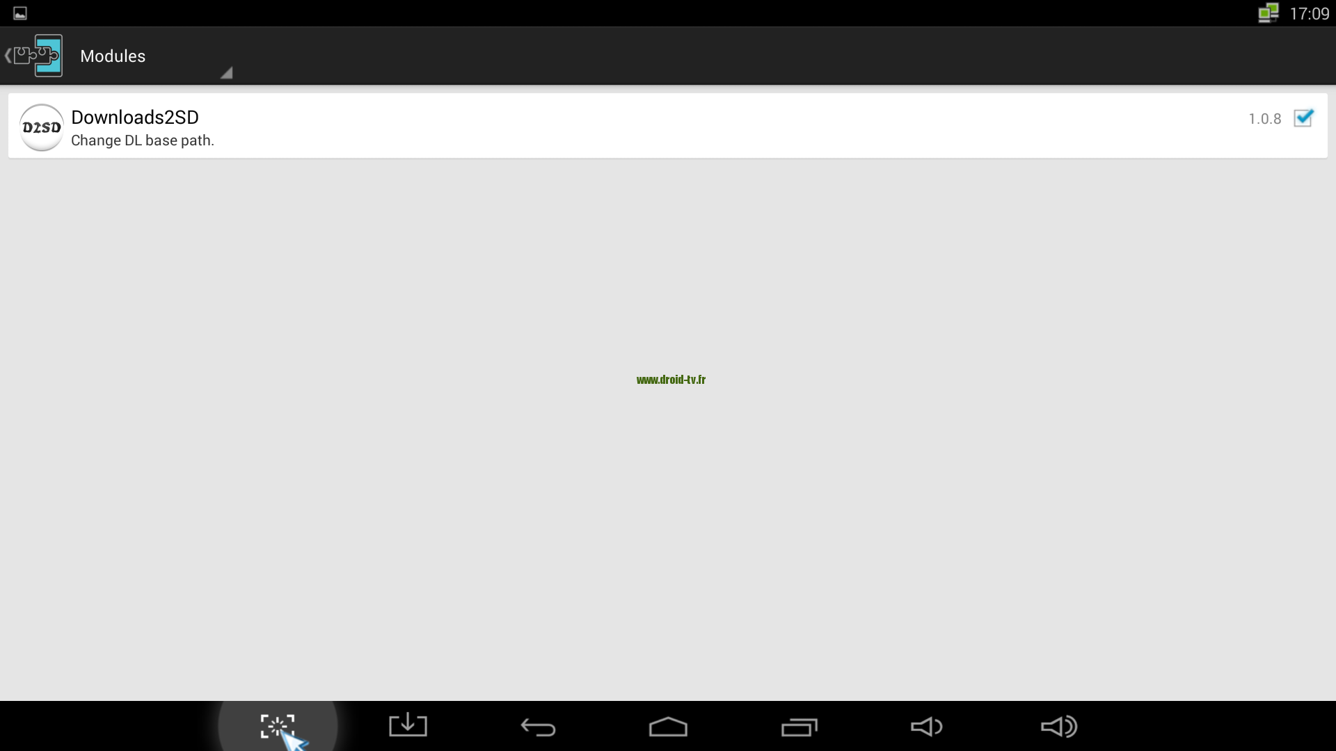 Activation Downloads2SD framework Xposed Droid-TV.fr