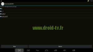 Chemin accès périphérique externe Droid-TV.fr