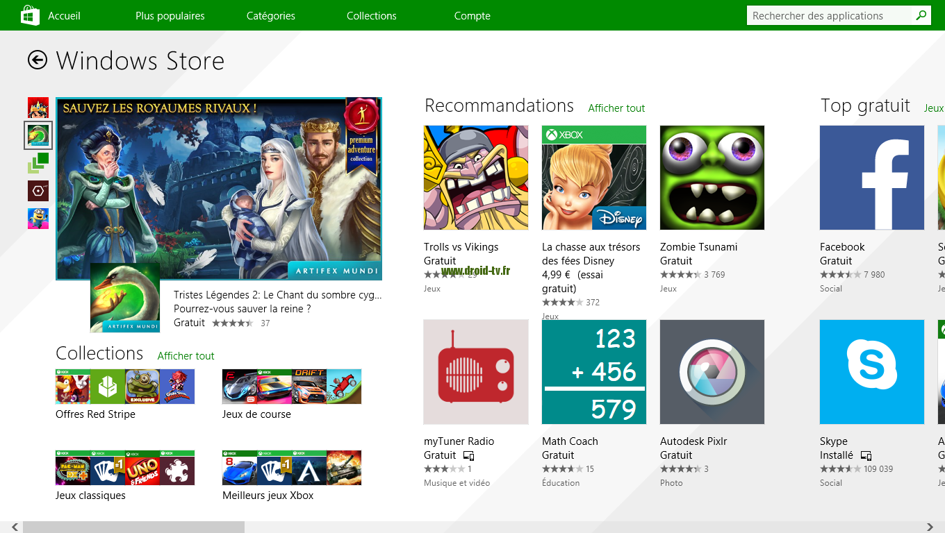 Windows Store Windows 8.1 WinBox-TV.fr