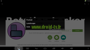 Choix Landscape Rotation Locker Droid-TV.fr