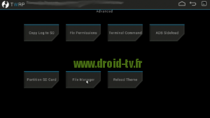 Choix volet File manager recovery alternatif Droid-TV.fr