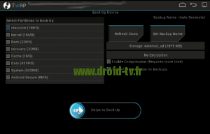 Lancement Backup recovery alternatif Droid-TV.fr