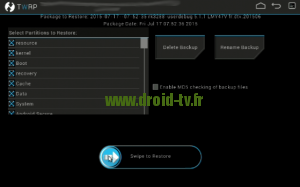 Lancement de la mise a jour recovery alternatif Droid-TV.fr