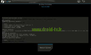 Retour menu principal recovery alternatif Droid-TV.fr