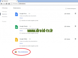 Acces boutique Google sur Chrome Droid-TV.fr