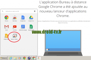 Choix application bureau a distance Chrome Droid-TV.fr