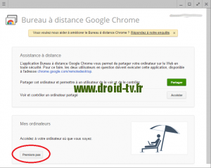 Choix mes ordinateur Chrome Desktop Remote Droid-TV.fr