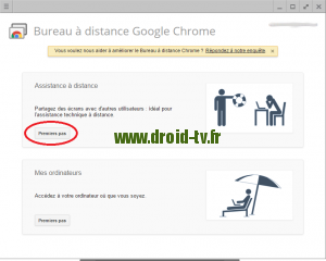 Choix premier pas Chrome Droid-TV.fr