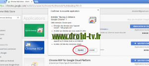 Confirmer ajout extension Chrome Droid-TV.fr