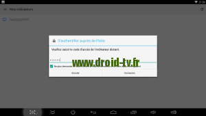 Connexion PC application Chrome Remote Desktop Droid-TV.fr