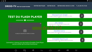 Exemple plugin manquant Firefox Flash Player Droid-TV.fr