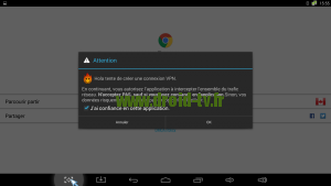 Avertissement Android utilisation VPN Droid-TV.fr