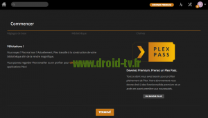 Fin de configuration bibliotheque Plex Media Server Droid-TV.fr