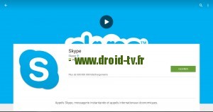 Visioconférence avec Skype et la Webcam DTV sur Android